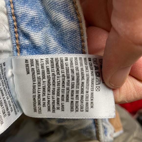 American Eagle AE Next Level Stretch High Waist Button Fly Flare Jeans Size 14R - Picture 6 of 11